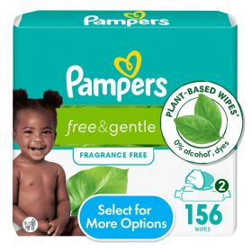 Free & Gentle Unscented Baby Wipes, Hypoallergenic, 2-Pack (126 Wipes Total)