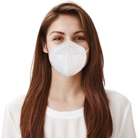 Face Masks. Pack of 5 White Disposable 5-ply Masks with Foldable Nose Clip and Elastic Earloops. Adult Masks from Smoke; Garden. Dust Face Respir