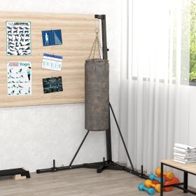 Foldable Punch Bag Stand, Height Adjustable, Heavy Bag Stand with Weighted Base, Free-Standing for Home Gym, Stand Only