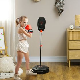 Kids Punching Bag with Stand & Boxing Gloves for Boys & Girls Ages 5-10, Black