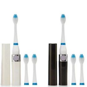 MySonic ToothBrush Set of 2, For Your Home and Travel (Color: Lime Green & White - 1 of each)